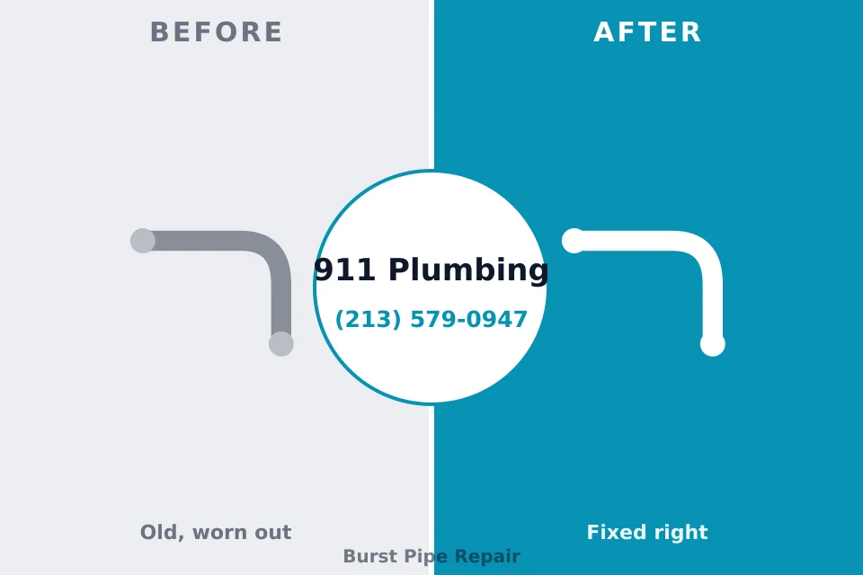 Before and after: plumbing repair Level Park-Oak Park, MI